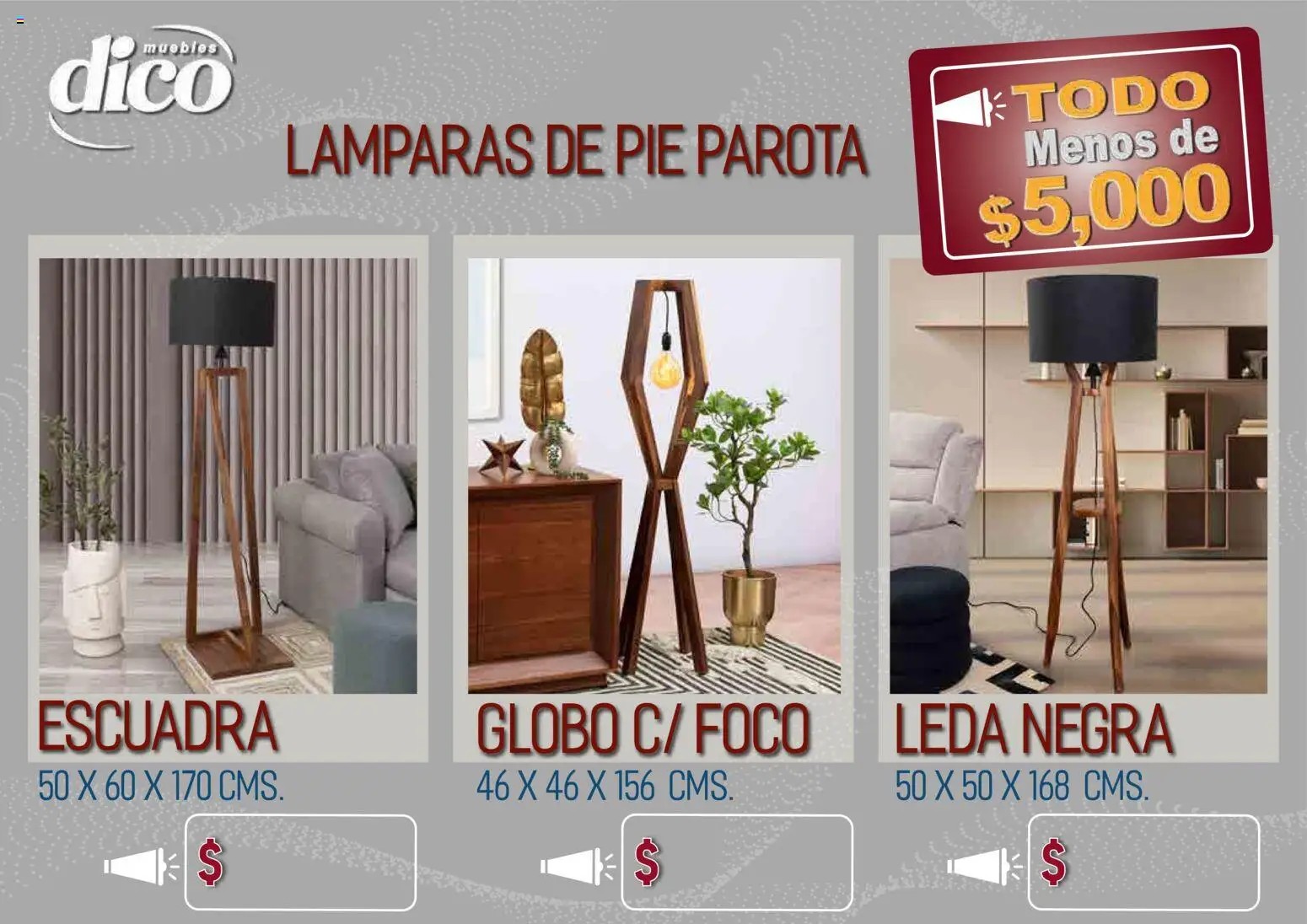 Vista previa las ofertas de la tienda Muebles Dico - Muebles Dico catálogo Todo menos de 5000 Pacifico desde el 09/04/2026 