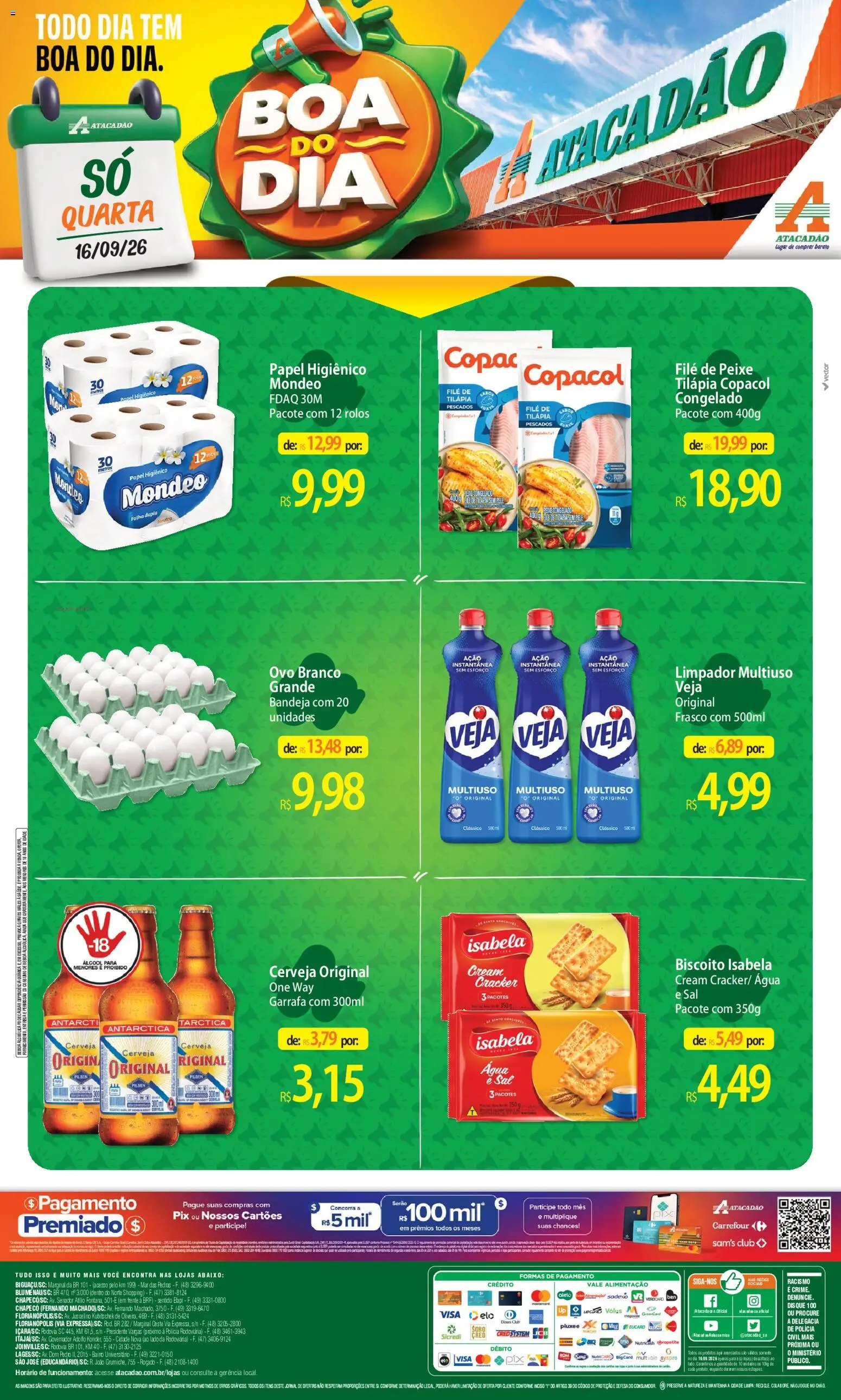 Pré-Visualização do folheto "Atacadão ofertas - SC" da loja Atacadão válido a partir de 16/09/2026