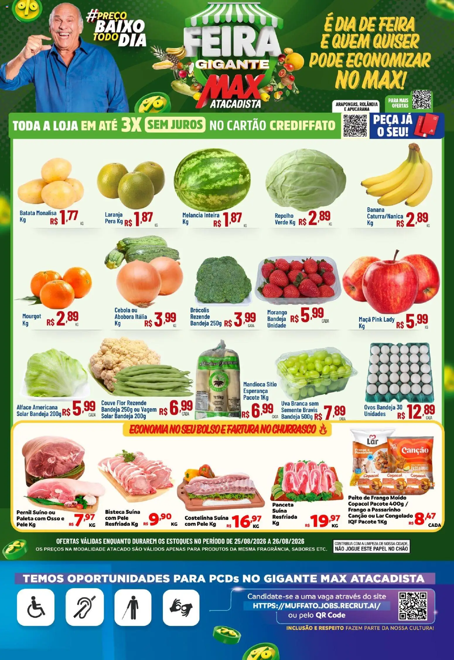 Pré-Visualização do folheto "Max Atacadista ofertas Feira" da loja Max Atacadista válido a partir de 25/08/2026