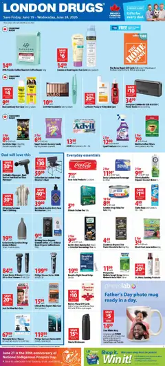 Un aperçu du dépliant London Drugs weekly flyer / circulaire du magasin London Drugs est valide à partir 19 juin 2026
