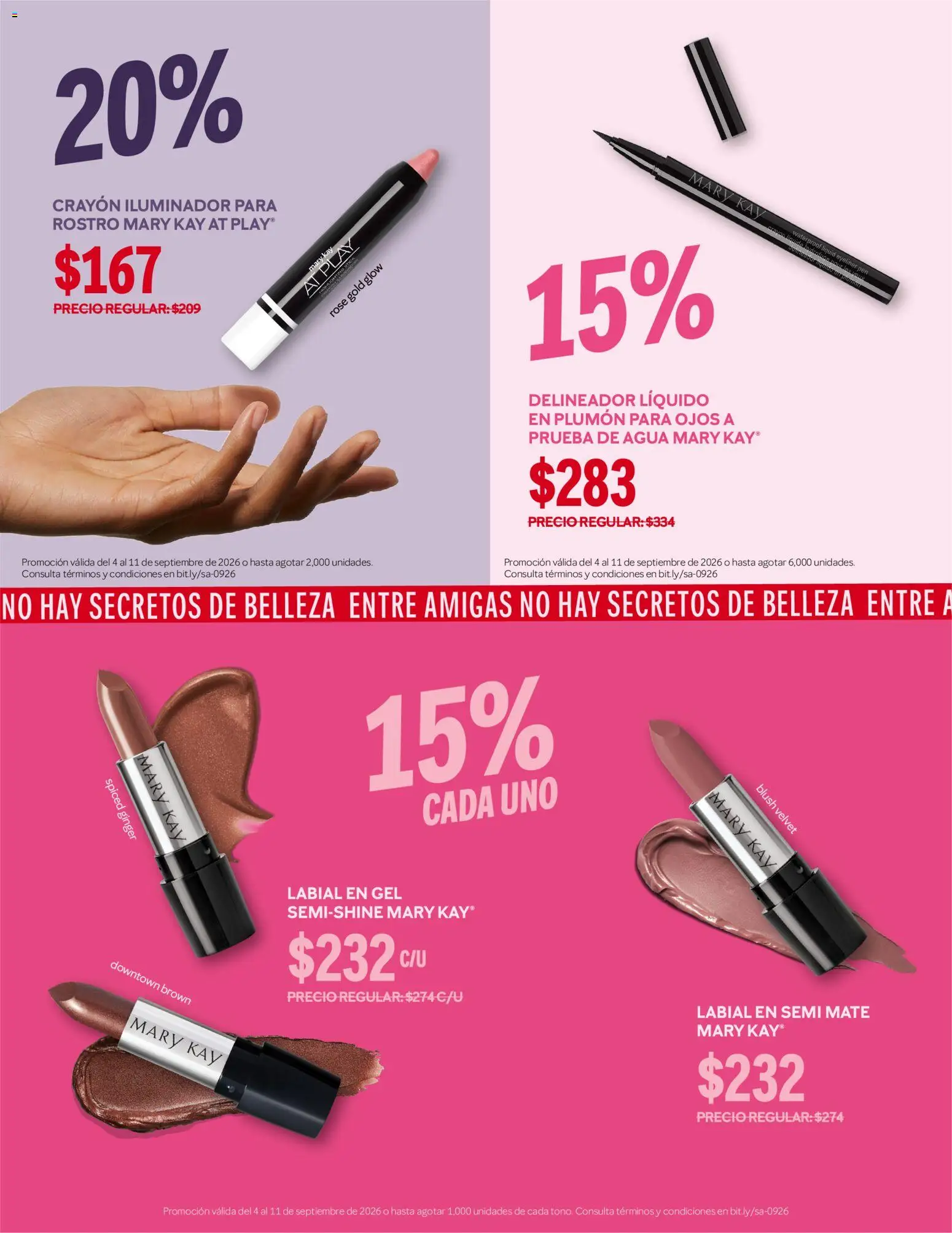 Vista previa las ofertas de la tienda Mary Kay - Catálogo Mary Kay Súper promociones desde el 04/09/2026 
