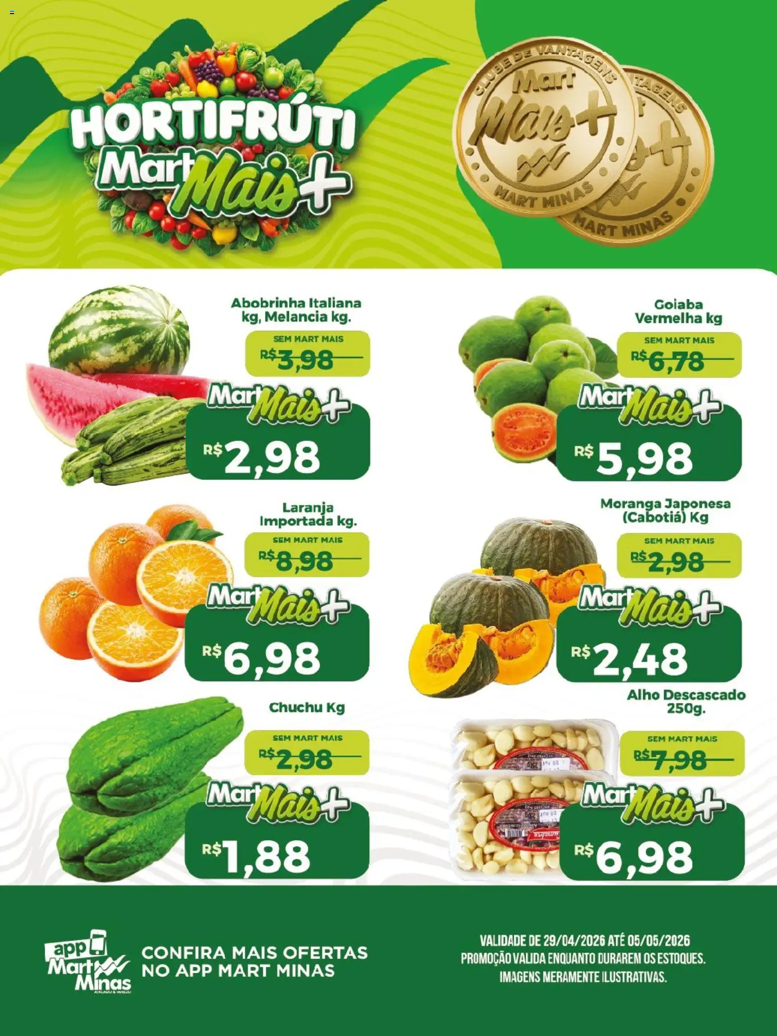 Pré-Visualização do folheto "Mart Minas ofertas Hortifruti" da loja Mart Minas válido a partir de 29/04/2026