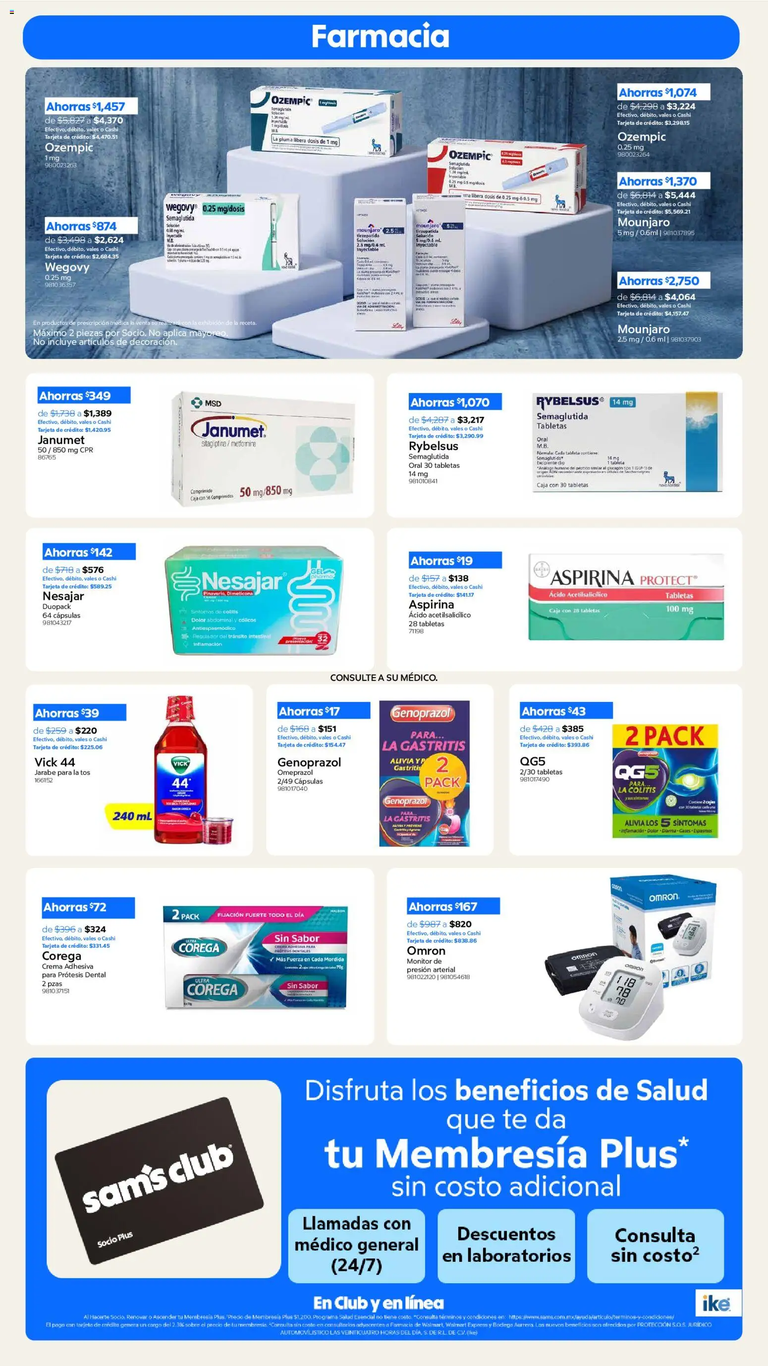 Vista previa las ofertas de la tienda Sam's Club - Sam's Club catálogo desde el 01/10/2026 - Té, Jarabe para la tos, Monitor, Crema, Caja, Sobre, Jarabe, Cápsulas