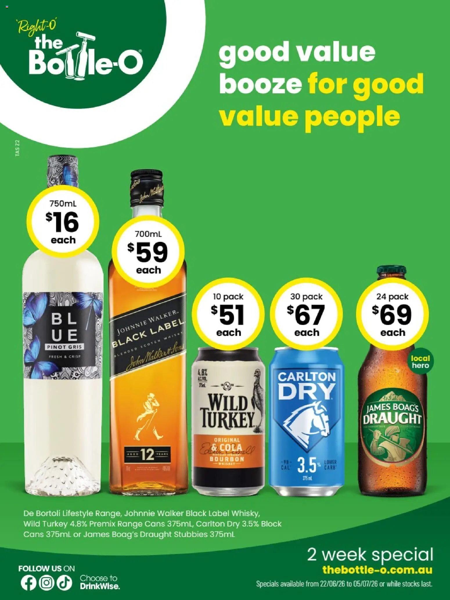 Preview of catalogue The Bottle-O catalogue QUEENSTOWN from shop The Bottle-O valid 22/06/2026