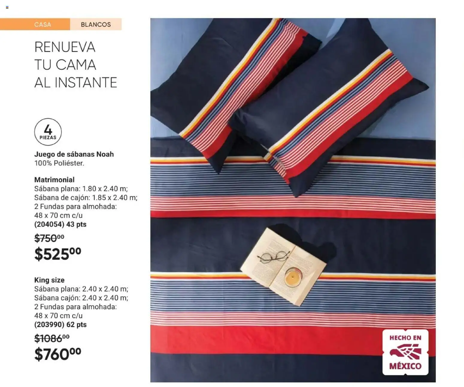 Vista previa las ofertas de la tienda AVON - AVON Casa & Estilo 8 2026 desde el 08/05/2026 - Juego, Almohada, Sabanas, Cama