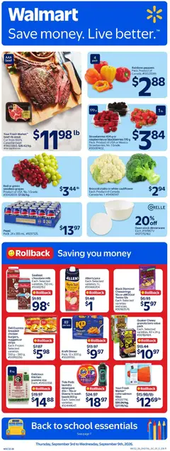 Preview of leaflet Walmart weekly flyer from shop Walmart is valid from Sep 03, 2026