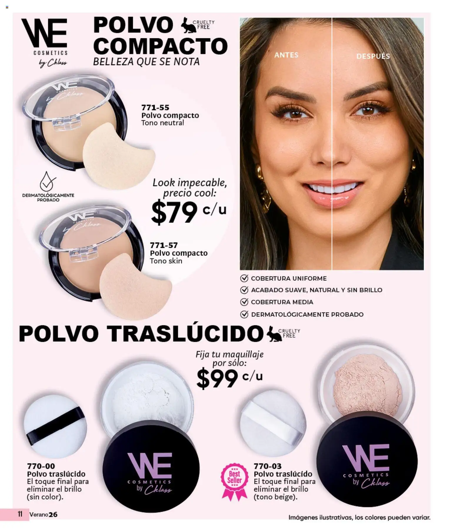 Vista previa las ofertas de la tienda Cklass - Cklass catálogo Verano Handbags desde el 05/03/2026 - Maquillaje, Polvo compacto, Polvo, Brillo