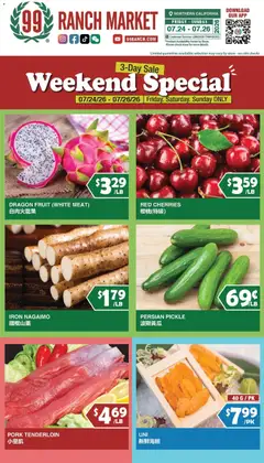 Ad Preview of 99 Ranch Market 99 Ranch Market Weekend Special from 07/24/2026