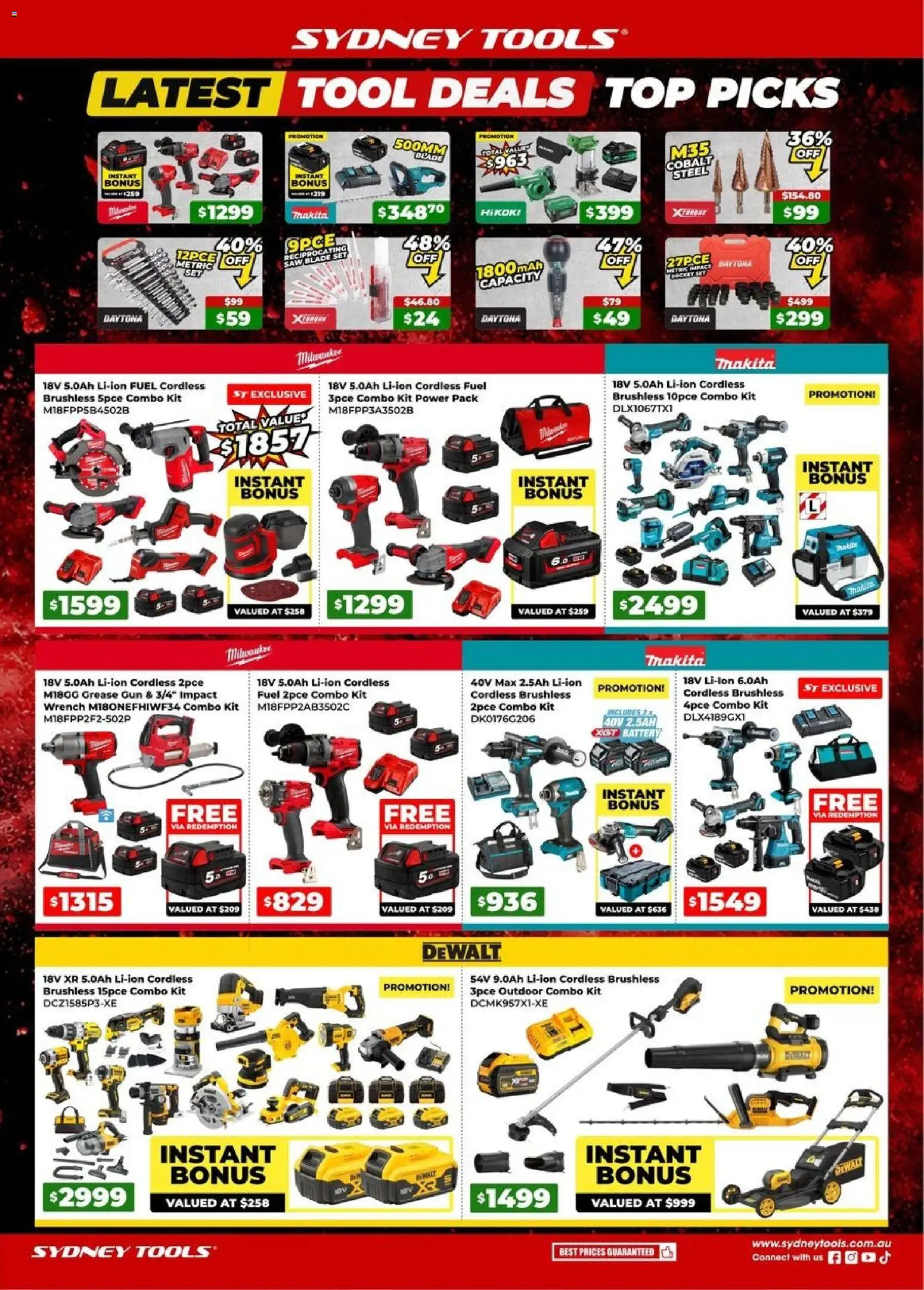 Preview of catalogue Sydney Tools catalogue from shop Sydney Tools valid 02/07/2026 - Socket, Battery, Saw, Tools