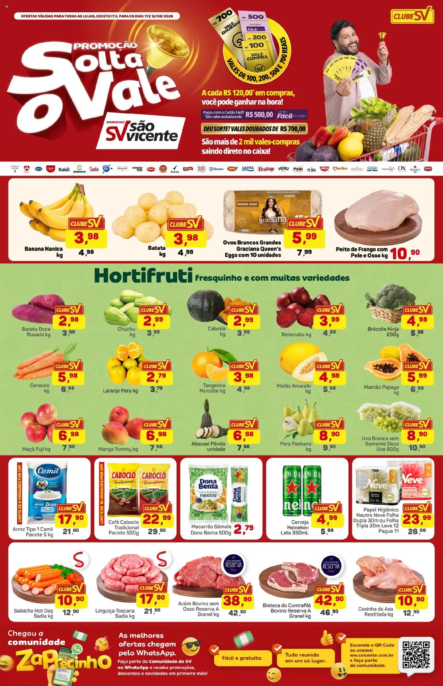 Pré-Visualização do folheto "Supermercados São Vicente - Ofertas da semana" da loja Supermercados São Vicente válido a partir de 11/08/2026