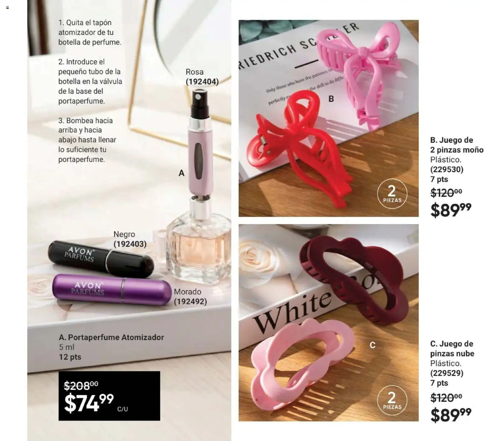 Vista previa las ofertas de la tienda AVON - AVON Casa & Estilo 8 2026 desde el 08/05/2026 - Juego, Moño, Válvula, Botella