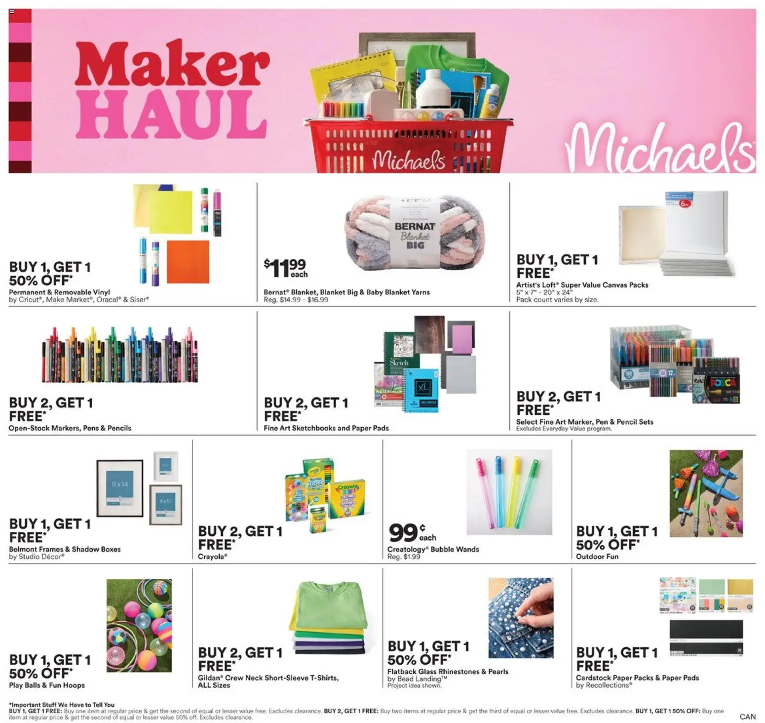 Preview of leaflet Michaels weekly flyer / circulaire from shop Michaels is valid from Jul 31, 2026 - Blanket