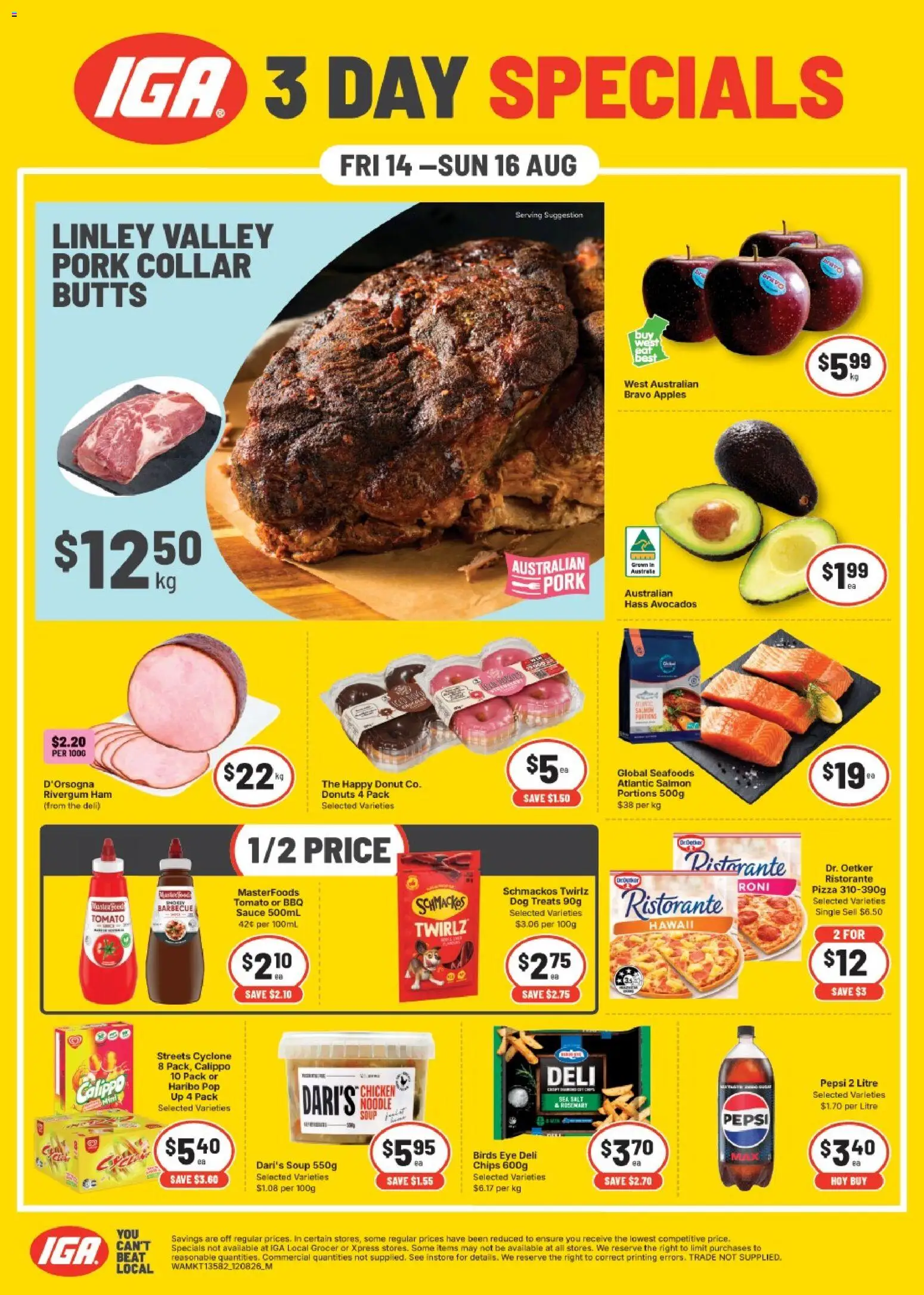 Preview of catalogue IGA 3 Day Specials from shop IGA valid 14/08/2026