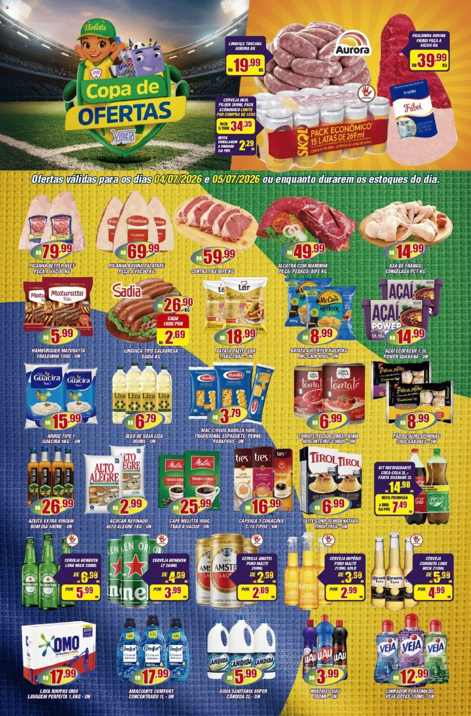 Pré-Visualização do folheto "Violeta Supermercados - Ofertas da semana" da loja Violeta Supermercados válido a partir de 04/07/2026