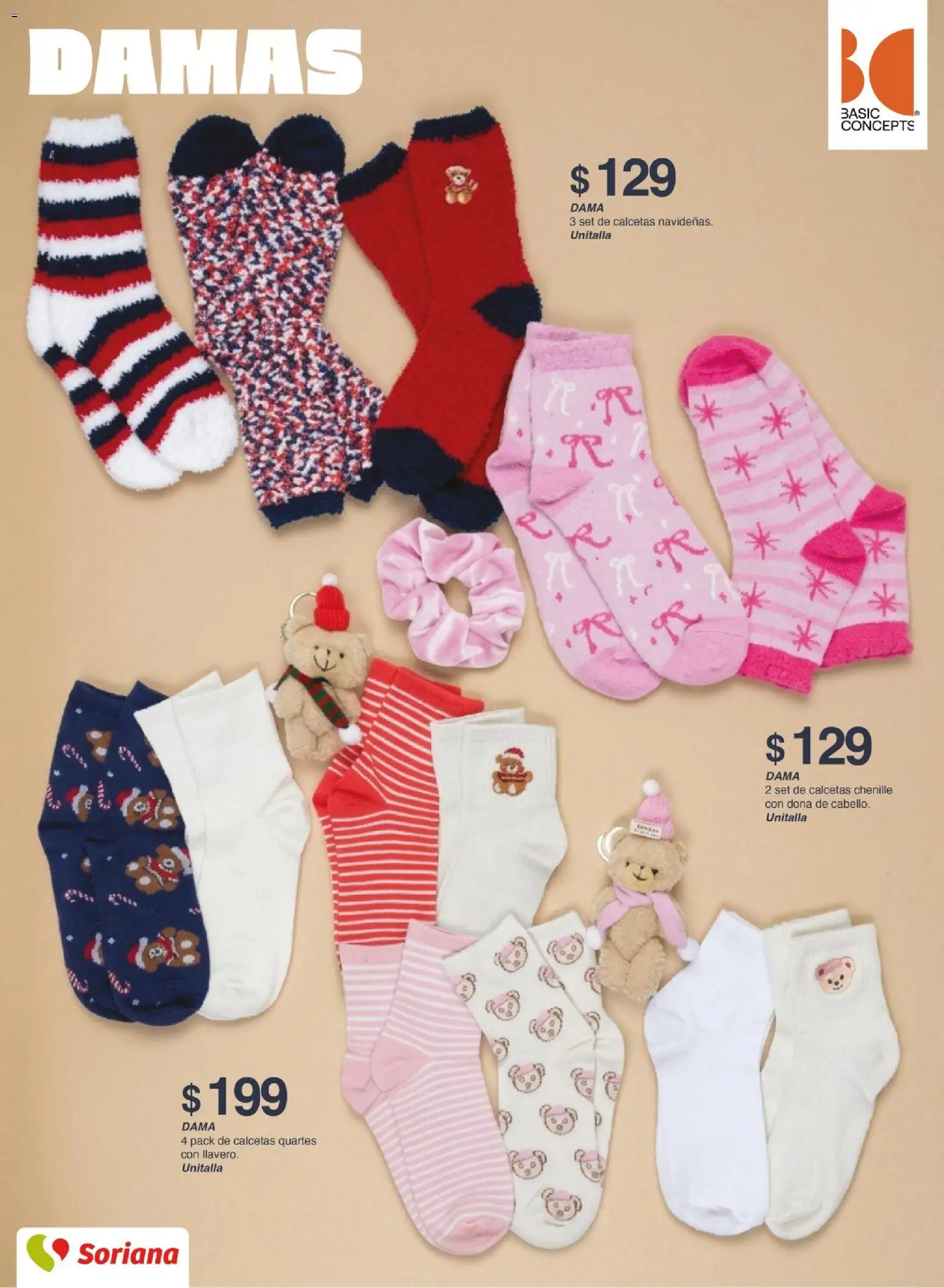 Vista previa las ofertas de la tienda Soriana - Soriana catálogo otoño invierno desde el 30/09/2026 - Calcetas