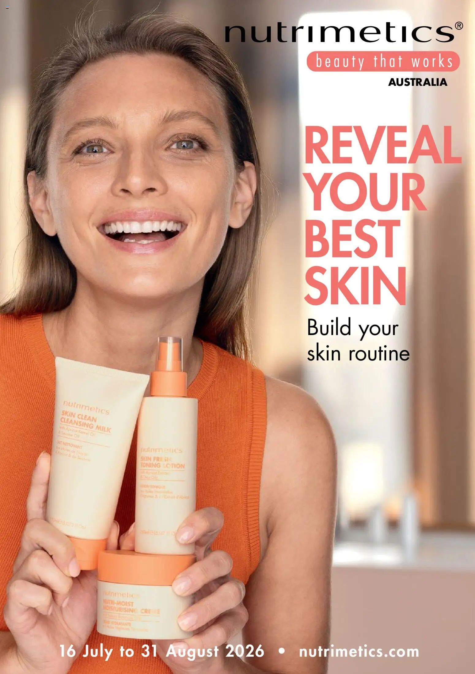 Preview of catalogue Nutrimetics Augut Brochure from shop Nutrimetics valid 16/07/2026 - Milk, Lotion
