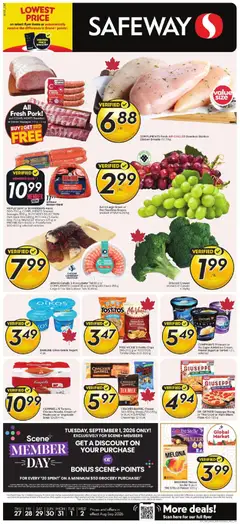 Preview of leaflet Safeway weekly flyer / circulaire from shop Safeway is valid from Aug 27, 2026