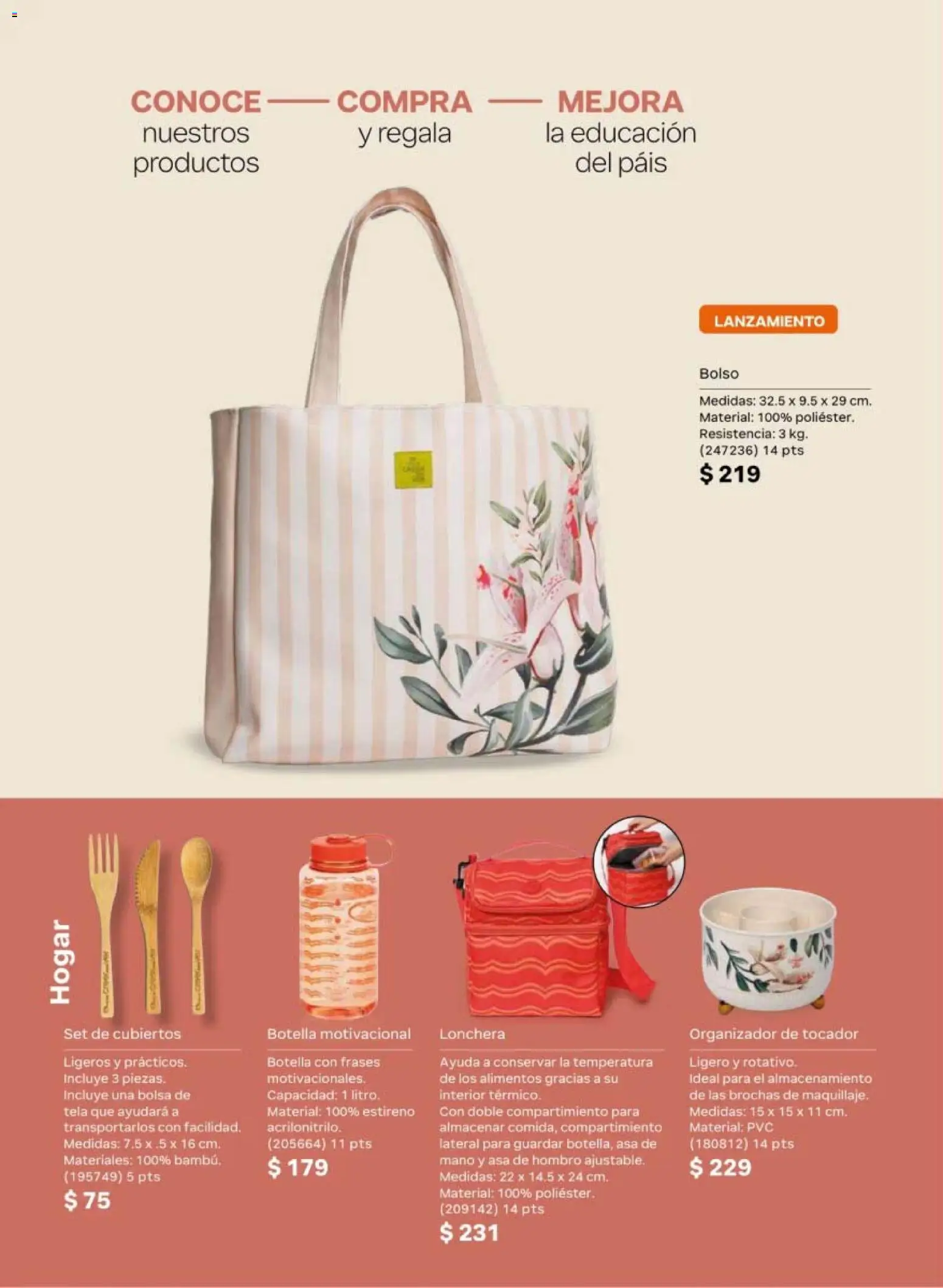 Vista previa las ofertas de la tienda Natura - Natura campaña 6 2026 desde el 02/04/2026 - Bolsa, Bolso, Alimentos, Botella, Organizador