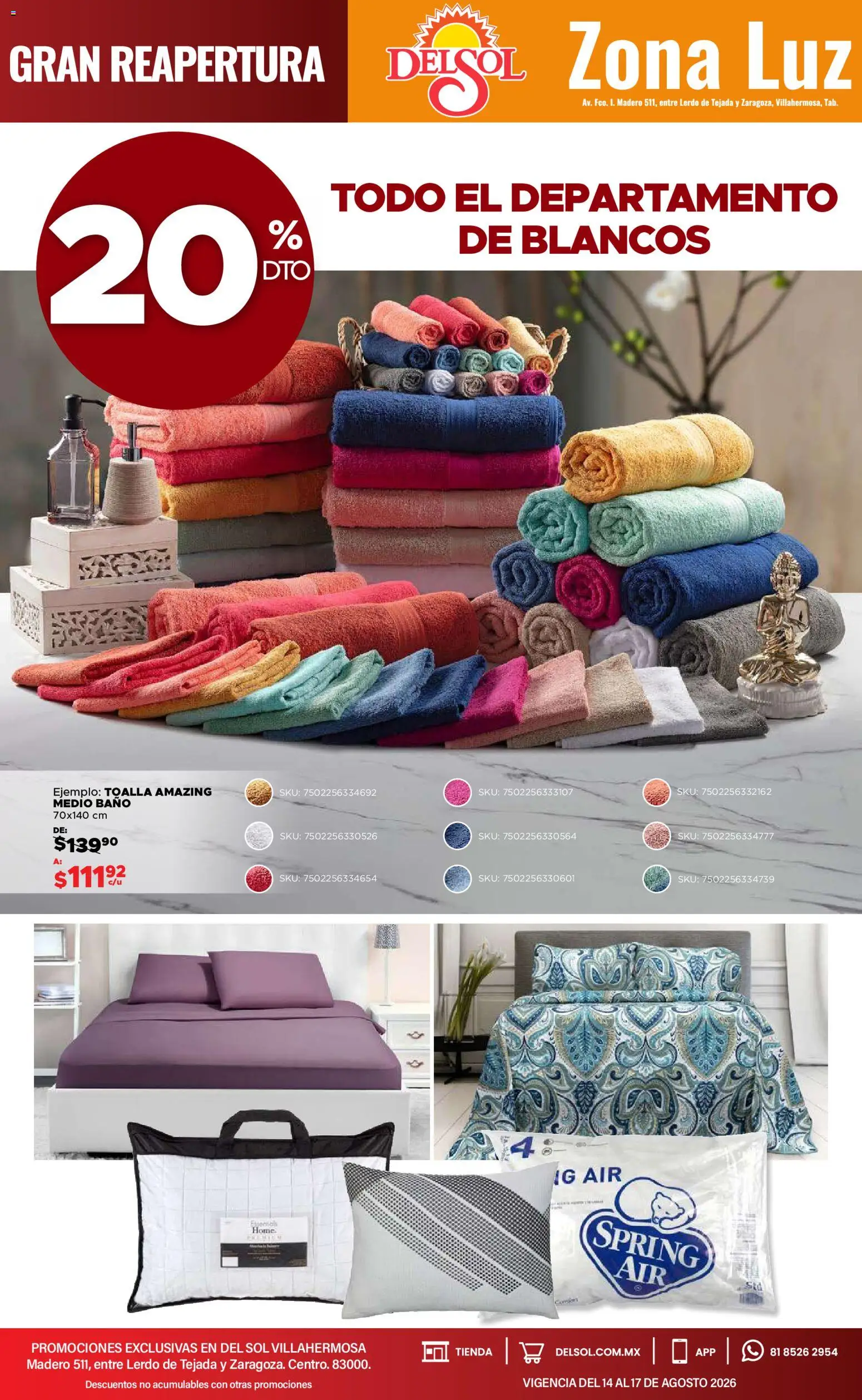 Vista previa las ofertas de la tienda Del Sol y Woolworth - Del Sol y Woolworth catálogo 4 Días de Grandes Promociones desde el 14/08/2026 