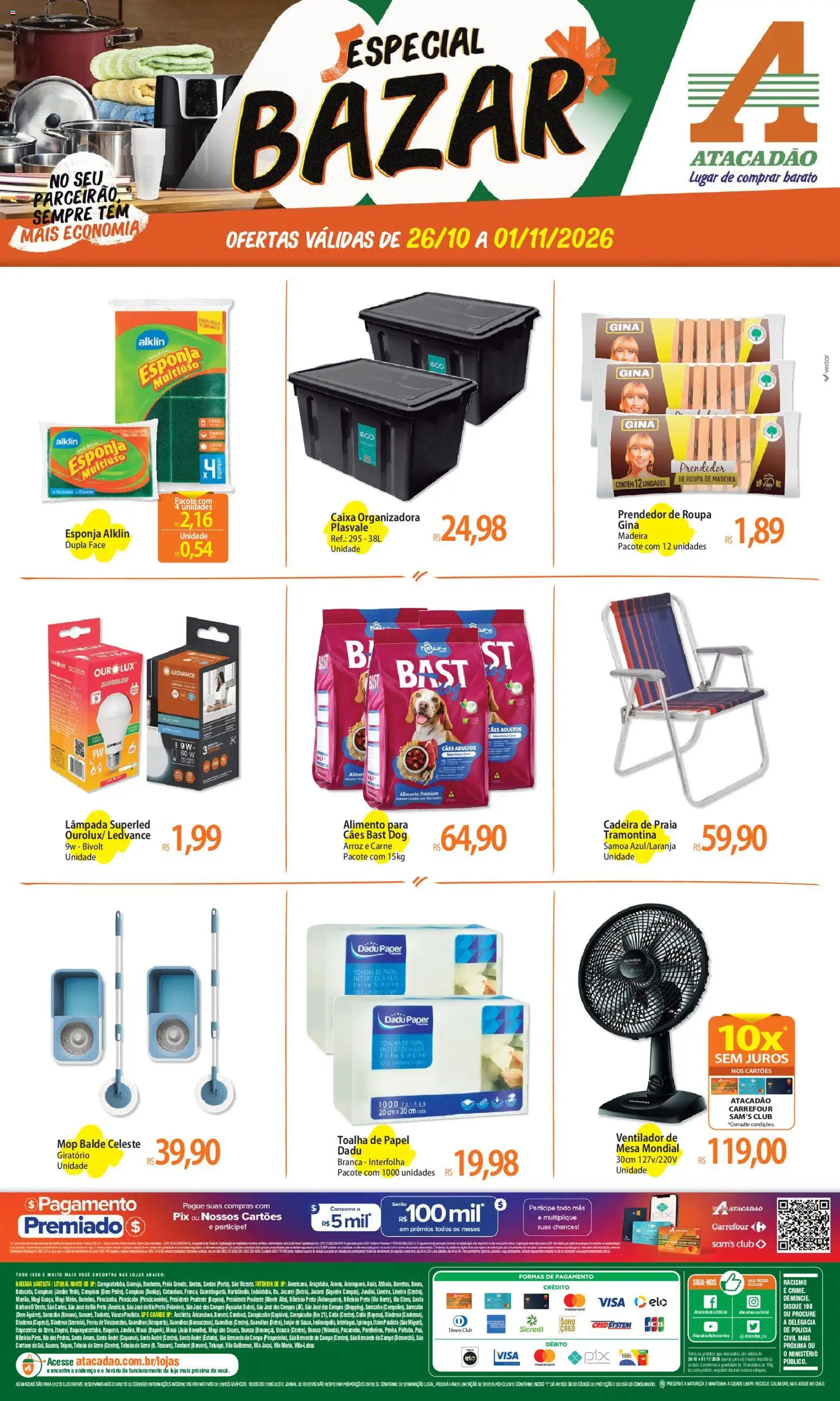 Pré-Visualização do folheto "Atacadão ofertas - SP" da loja Atacadão válido a partir de 26/10/2026