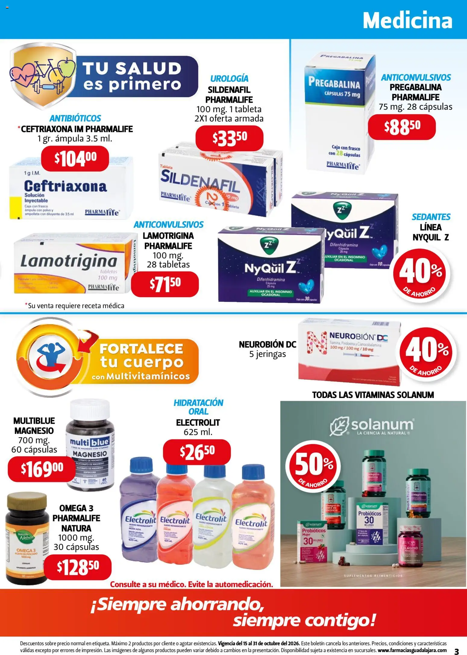 Vista previa las ofertas de la tienda Farmacia Guadalajara - Farmacia Guadalajara catálogo desde el 15/10/2026 
