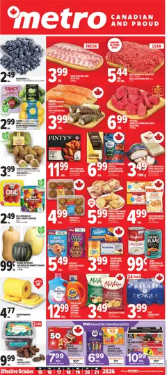 Preview of leaflet Metro weekly flyer / circulaire from shop Metro is valid from Oct 15, 2026