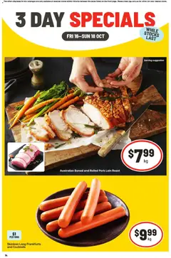 Preview of catalogue IGA 3 Day Specials VIC from shop IGA valid 16/10/2026