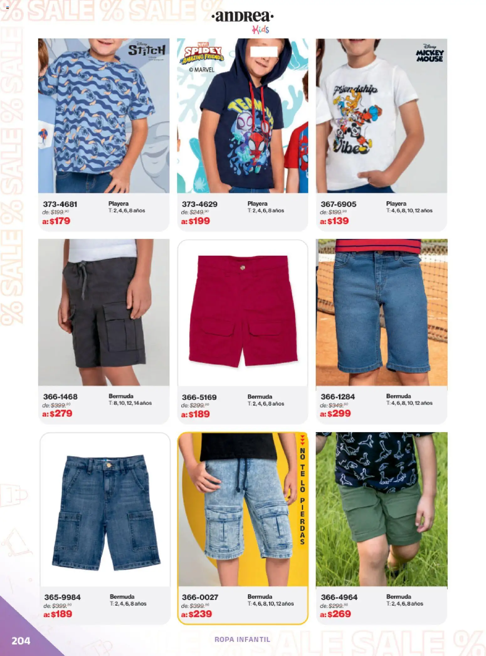 Vista previa las ofertas de la tienda Andrea - Catálogo Outlet desde el 21/12/2025 - Playera, Ropa, Mouse, Sal, Bermuda