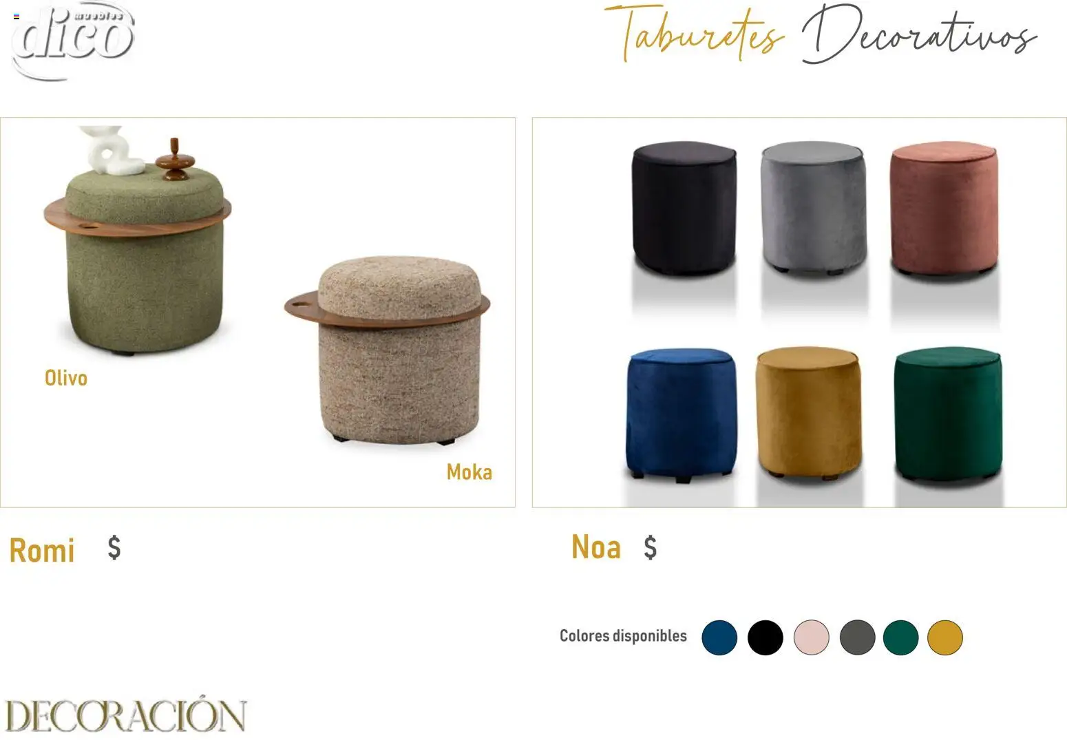 Vista previa las ofertas de la tienda Muebles Dico - Catálogo Decoración desde el 09/12/2025 