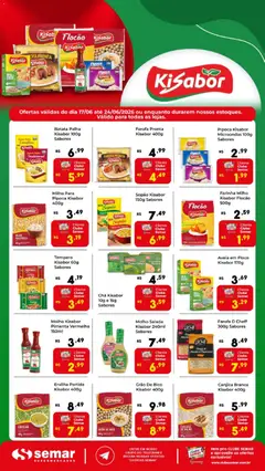 Pré-Visualização do folheto "Semar Supermercado ofertas Kisabor" da loja Semar Supermercado válido a partir de 17/06/2026