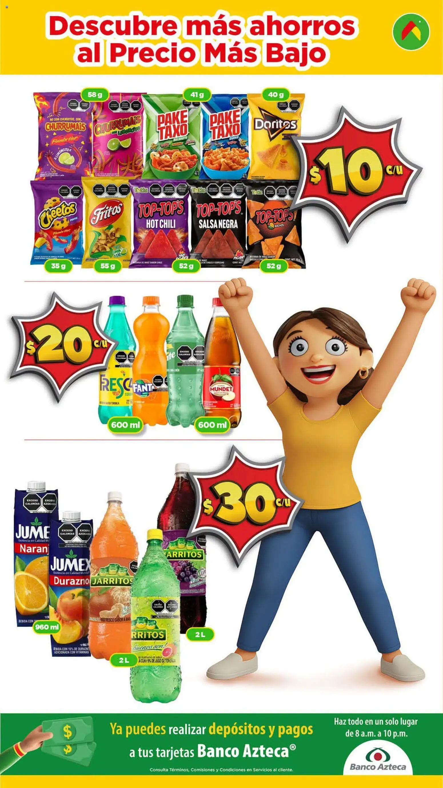 Vista previa las ofertas de la tienda Bodega Aurrerá - Bodega Aurrerá folleto Morralla desde el 17/09/2026 - Banco, Vitaminas, Maíz, Jugo, Durazno, Refresco