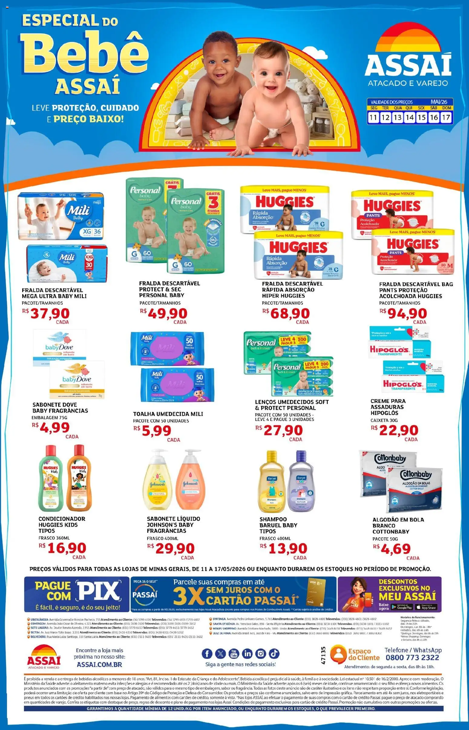 Pré-Visualização do folheto "Assaí Atacadista ofertas - MG" da loja Assaí Atacadista válido a partir de 11/05/2026