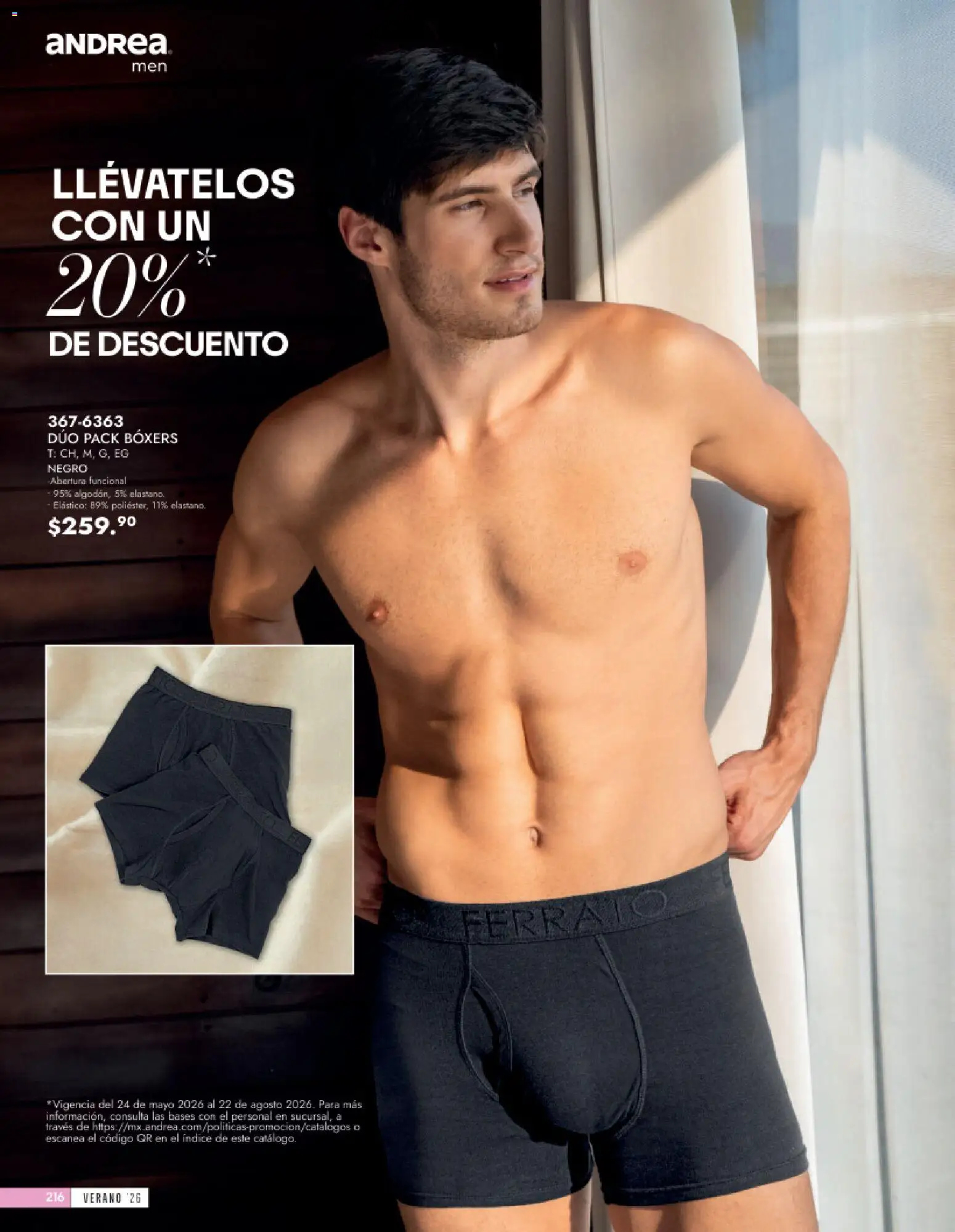 Vista previa las ofertas de la tienda Andrea - Andrea catálogo Vestir Caballero desde el 24/05/2026 - Boxers