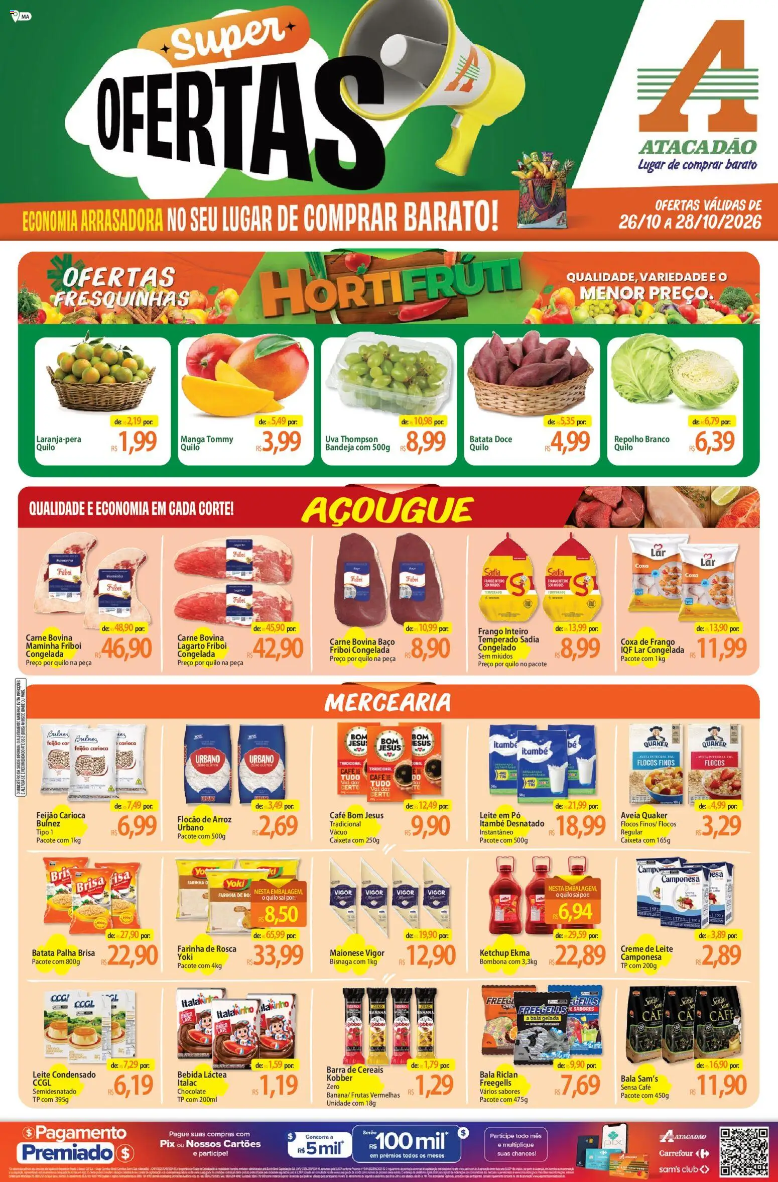 Pré-Visualização do folheto "Atacadão ofertas - MA" da loja Atacadão válido a partir de 26/10/2026
