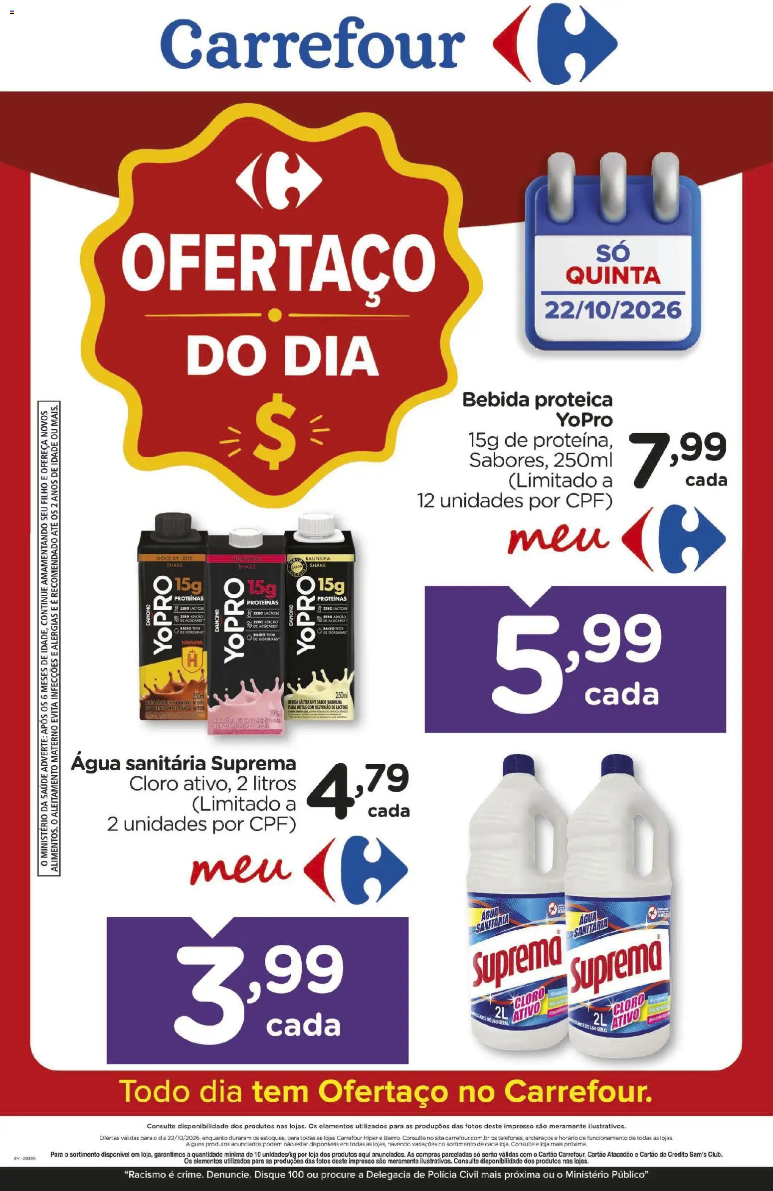 Pré-Visualização do folheto "Carrefour ofertas do Dia" da loja Carrefour válido a partir de 22/10/2026