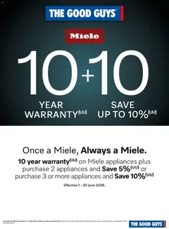 Preview of catalogue The Good Guys Miele from shop The Good Guys valid 01/06/2026