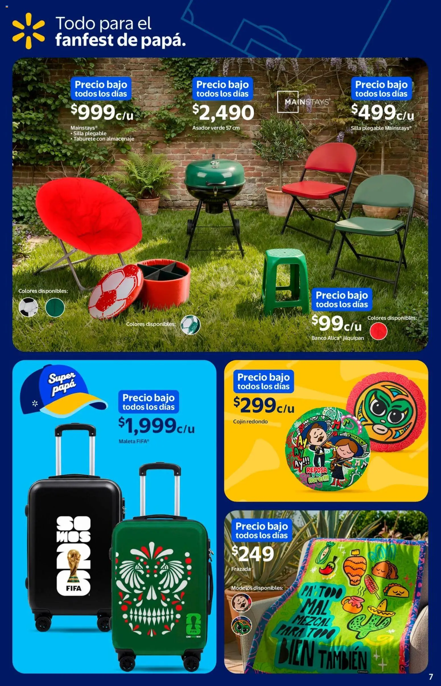 Vista previa las ofertas de la tienda Walmart - Walmart folleto El mejor doblete para papá desde el 11/05/2026 - Banco, Papa, Silla, Asador, Maleta