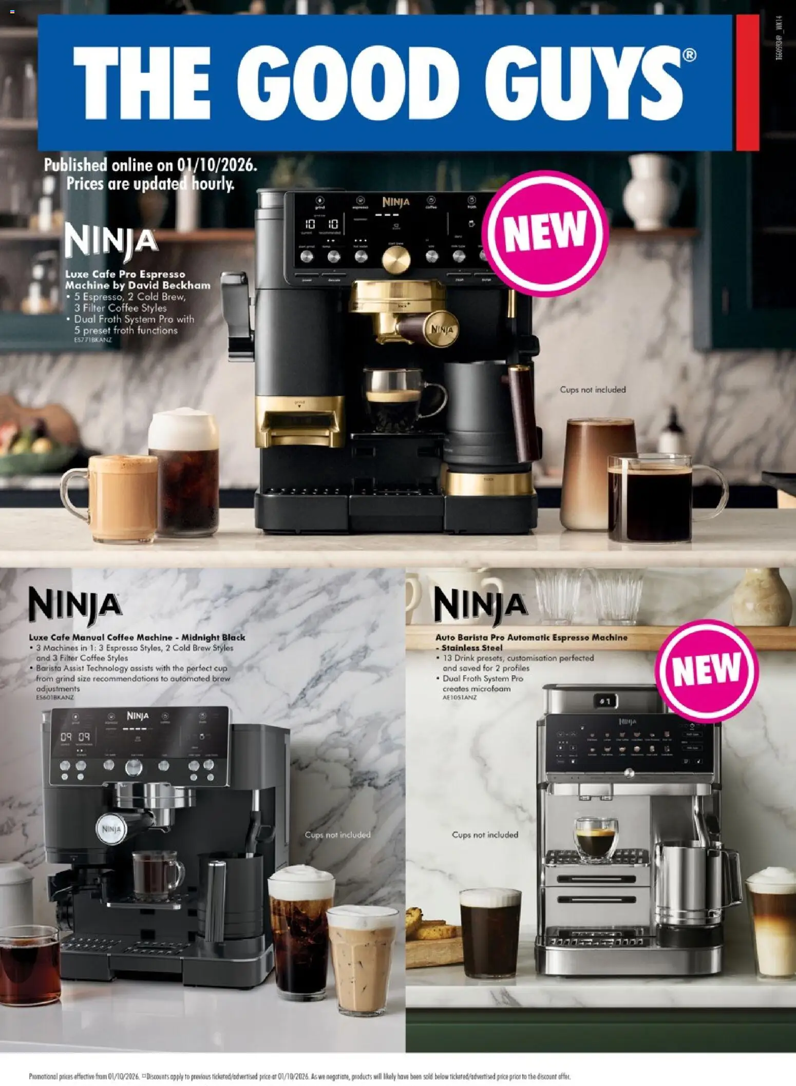 Preview of catalogue The Good Guys catalogue from shop The Good Guys valid 01/10/2026 - Cups, Coffee, Espresso machine