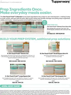 Preview of leaflet Tupperware weekly flyer from shop Tupperware is valid from Aug 01, 2026