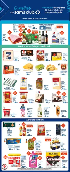 Pré-Visualização do folheto "Sam's Club - Ofertas da semana" da loja Sam's Club válido a partir de 27/10/2026