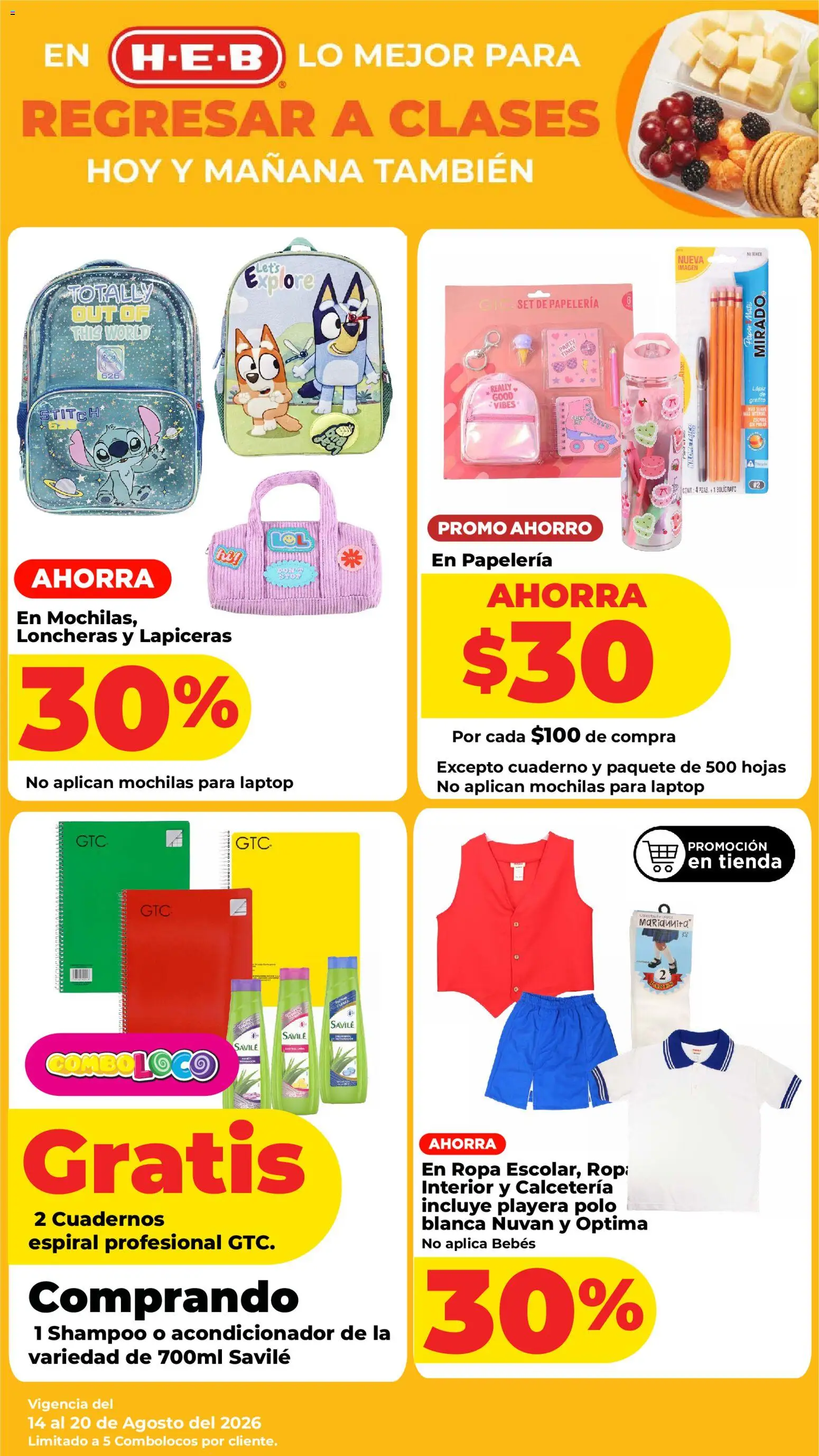 Vista previa las ofertas de la tienda H-E-B - H-E-B folleto desde el 14/08/2026 