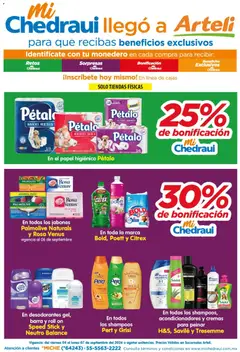 Vista previa las ofertas de la tienda Arteli - Arteli folleto Mi Chedraui bonificación desde el 04/09/2026 