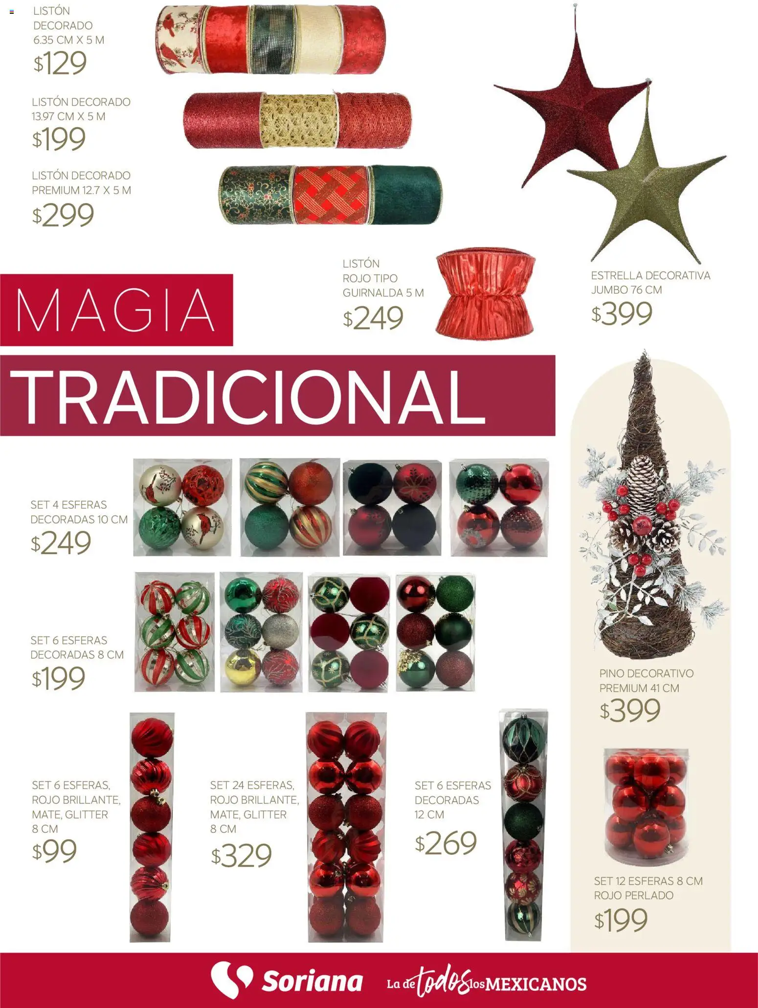 Vista previa las ofertas de la tienda Soriana - Soriana Híper - Decoracion Navideña desde el 30/09/2026 - Glitter