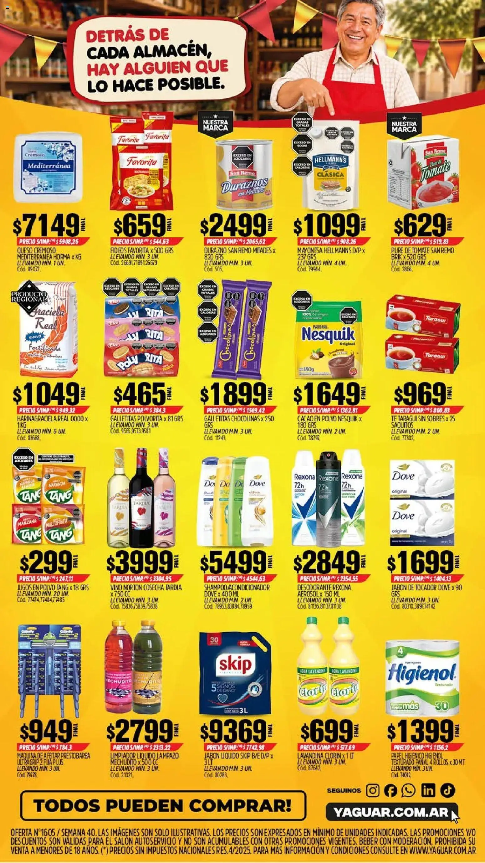 Vista previa del folleto de la tienda Yaguar válido desde el 28/09/2026 - Té, Vino, Shampoo, Tomate, Desodorante, Cacao, Jabón líquido, Lampazo
