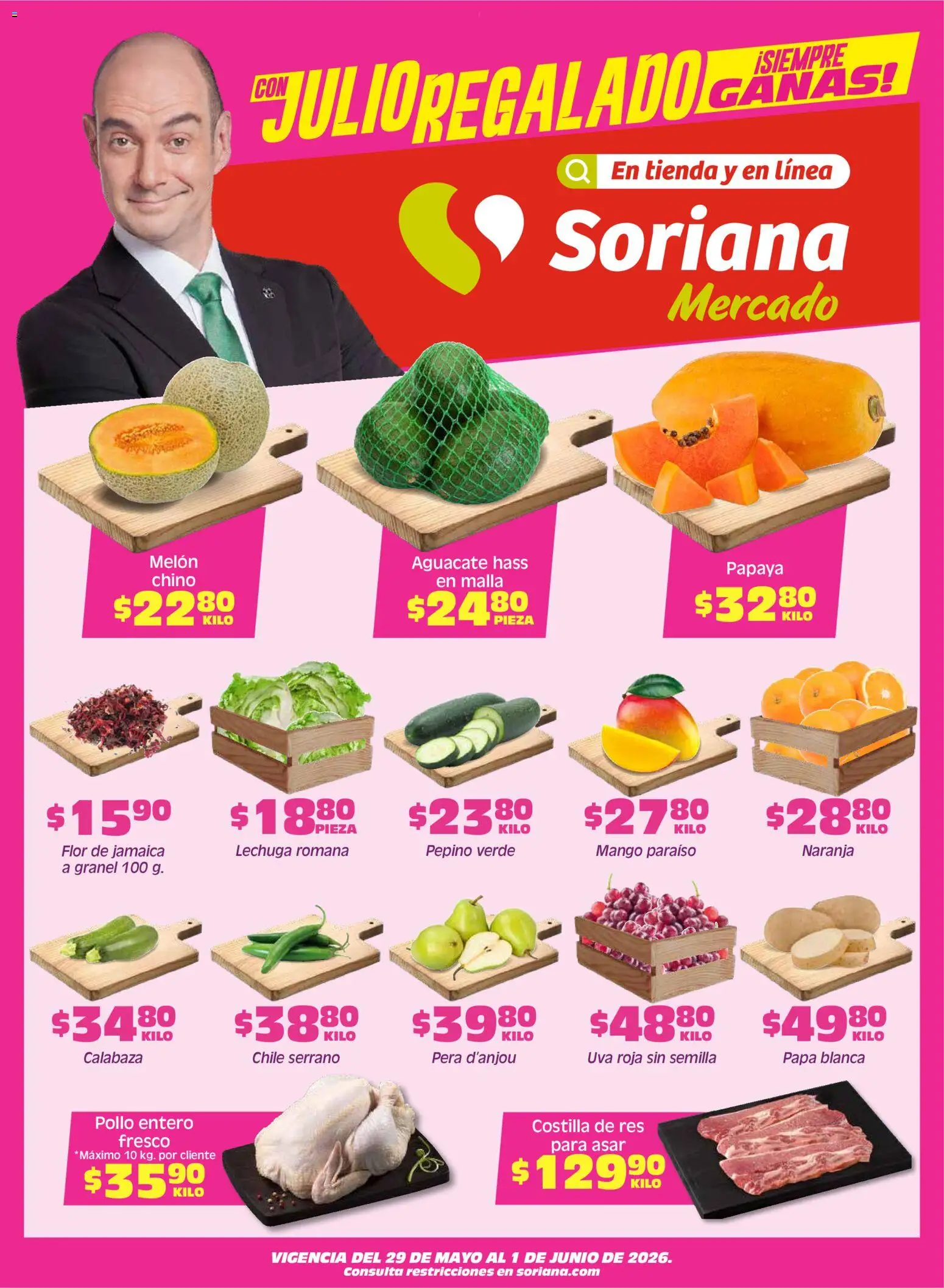 Vista previa las ofertas de la tienda Soriana - Soriana Fin de Semana Mercado: Tamaulipas desde el 29/05/2026 