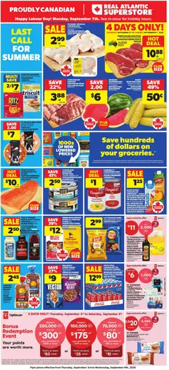 Preview of leaflet Atlantic Superstore weekly flyer / circulaire from shop Atlantic Superstore is valid from Sep 03, 2026