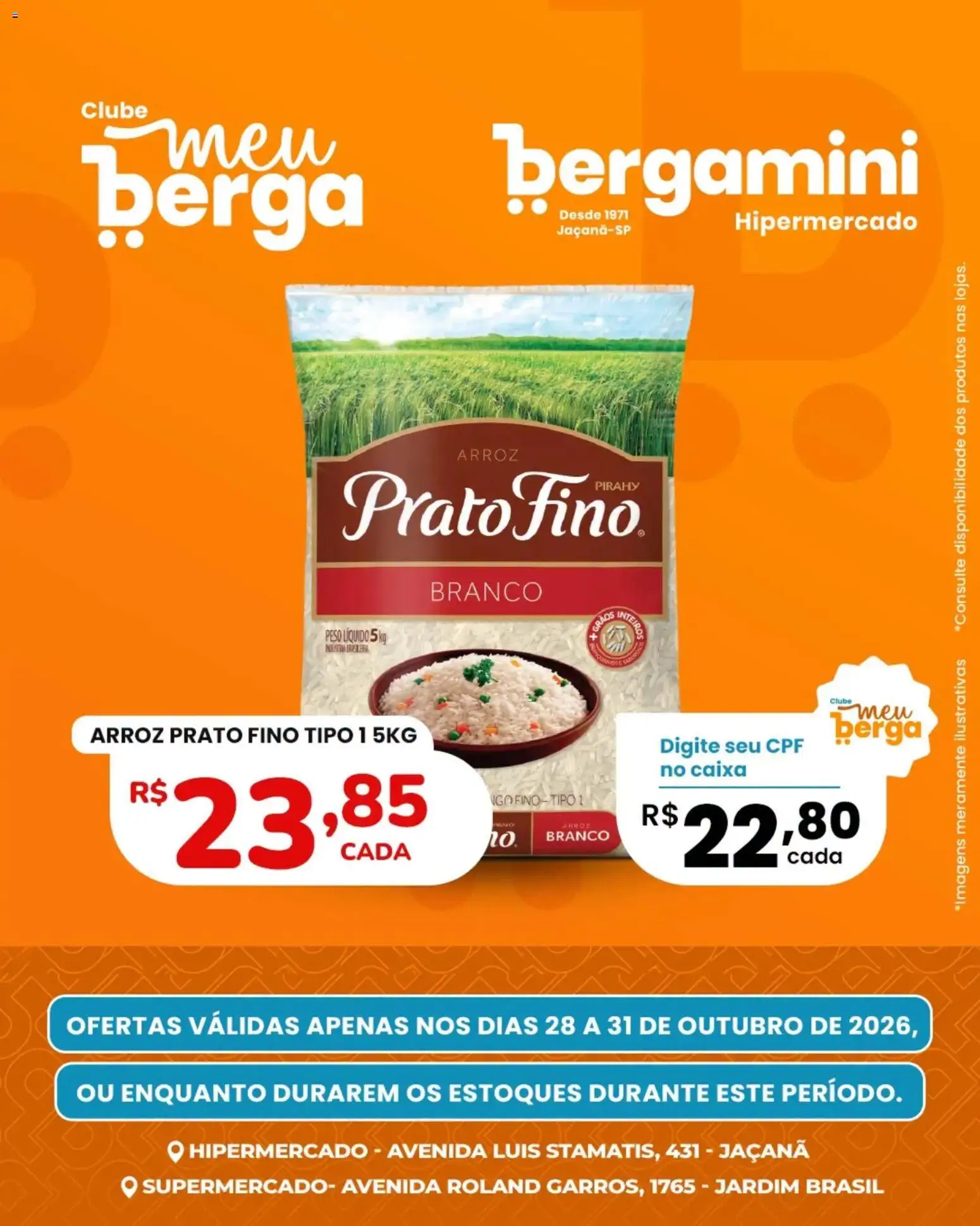 Pré-Visualização do folheto "Supermercado Bergamini ofertas Clube" da loja Supermercado Bergamini válido a partir de 28/10/2026
