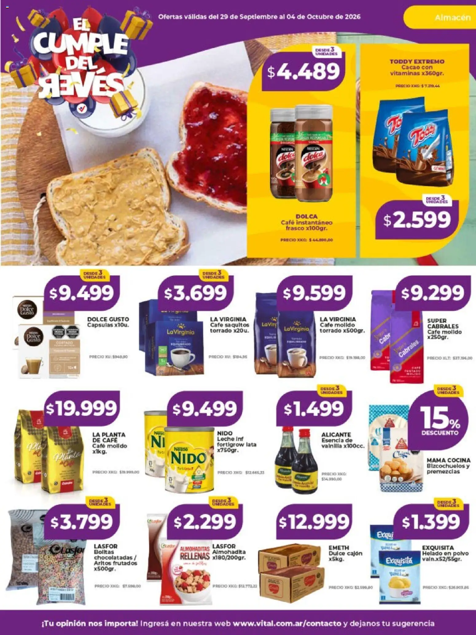 Vista previa del folleto de la tienda Vital válido desde el 29/09/2026 