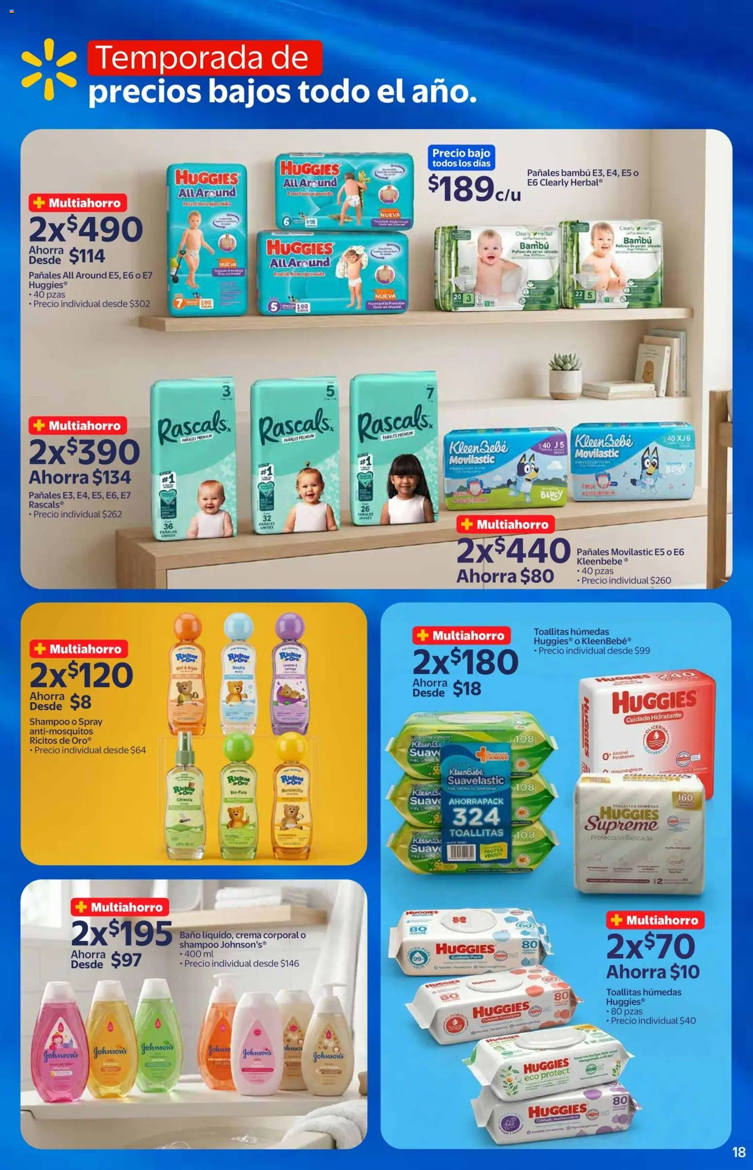 Vista previa las ofertas de la tienda Walmart Express - Walmart Express folleto desde el 03/06/2026 - Shampoo, Baño, Alcohol, Crema, Toallitas húmedas, Pañales, Crema corporal
