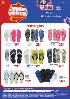 Pré-Visualização do folheto "Mateus ofertas Grandes marcas Havaianas" da loja Mateus válido a partir de 27/07/2026